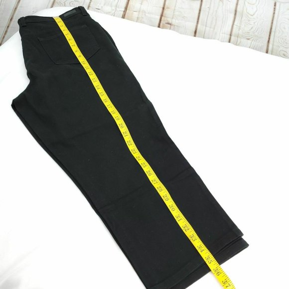 Gloria Vanderbilt Womens Black Retro Regular Fit Denim Straight Jeans Size 16 - Picture 9 of 14